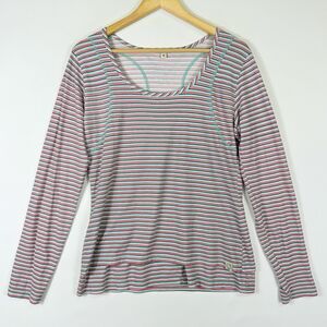 Gramicci Womens‎ Medium Striped Long Sleeve Quick Dry Outdoors Active Shirt Top